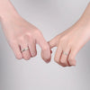 Original Design Mobius Geometry Couple Ring In S925 Sterling Silver With Electroplated Finish Adjustable Open Ring Gift