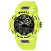 Outdoor Electronic Alarm Sports Watch Dual Display Chronograph Plastic Pu Round Watch