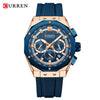 Outdoor Sports Multifunctional Men's Alloy Case Silicone Strap Round Dial Watch With Mineral Strengthened Glass Mirror And Pin Buckle