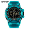Outdoor Sports Waterproof Electronic Watch For Teenagers Acrylic Mirror Abs Case Tpu Strap Round Dial Highend Style