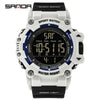 Outdoor Sports Waterproof Electronic Watch For Teenagers Acrylic Mirror Abs Case Tpu Strap Round Dial Highend Style