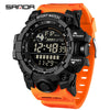 Outdoor Sports Waterproof Electronic Watch For Teenagers Acrylic Mirror Abs Case Tpu Strap Round Dial Highend Style