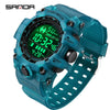 Outdoor Sports Waterproof Electronic Watch For Teenagers Acrylic Mirror Abs Case Tpu Strap Round Dial Highend Style