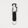 Outdoor Survival Key Chain Paracord Braided Multifunctional Shark Bottle Opener Carabiner Alloy Ring