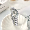 Oval Alloy Band Quartz Watch For Women Light Luxury Retro Style