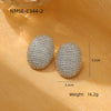 Oval Bean Titanium Steel Earrings For Women Simple Niche Design Light Luxury Temperament Electroplated