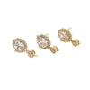 Oval Pearl Zircon Earrings Accessories Materials Copper Electroplated For Women Diy Handmade