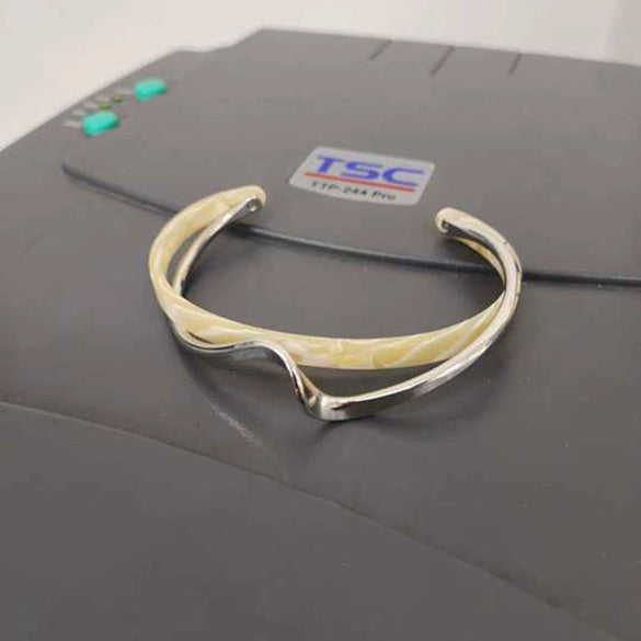 Oval Resin Turquoise Open Bracelet With Diamond Encrusted Alloy Electroplated Retro Exaggerated High End Fashion Bracelet