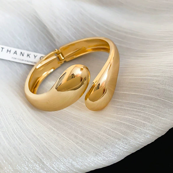 Oval Resin Turquoise Open Bracelet With Diamond Encrusted Alloy Electroplated Retro Exaggerated High End Fashion Bracelet