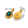 Oval Stainless Steel Niche Handmade Jewelry Pendant With Rhinestone Inlay And Electroplating