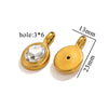 Oval Stainless Steel Niche Handmade Jewelry Pendant With Rhinestone Inlay And Electroplating