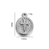 Oval Stainless Steel Religious Pendant Jewelry Accessories With Doublesided Pattern And Electroplating Treatment