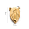 Oval Stainless Steel Religious Pendant Jewelry Accessories With Doublesided Pattern And Electroplating Treatment