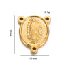 Oval Stainless Steel Religious Pendant Jewelry Accessories With Doublesided Pattern And Electroplating Treatment