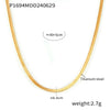 Oval Tiger Eye Pendant Blade Rice Beads Clavicle Chain For Women Double Stacked Wear Hip Hop Style Titanium Steel Gold Plated Geometric Design