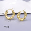 Oval Twist Long Earring With Heart Pattern Titanium Steel Electroplated Hollow And Sexy Personality Earring