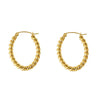 Oval Twist 316L Stainless Steel Women's Retro Geometric Earrings 18K Gold Plated Electroplated