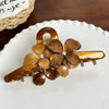Oversized Acetic Acid Flower Hair Clip With Diamond Design For Women