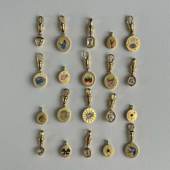 Painted Rabbit Flower Four Leaf Clover Warrior Guard Tarot Necklace Titanium Steel Vacuum Plated 18K True Gold Retro Style Animal Zodiac Shape For Women