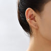 Pair Of New Fashion Copper Micro-Inlaid Zircon Branch Pendant Tassel Pierced Earrings