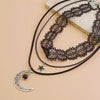 Palace Style Lolita Lace Star Pattern Multilayer Clavicle Chain For Women Electroplated Jewelry