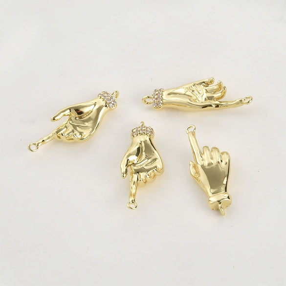 Palm Connection Pendant Jewelry Accessories Copper 14K Plating