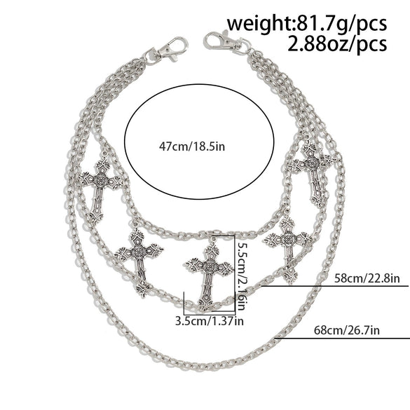Pants Chain Alloy Minimalist Multilayer Chain Boys' Fashion Jeans Accessories