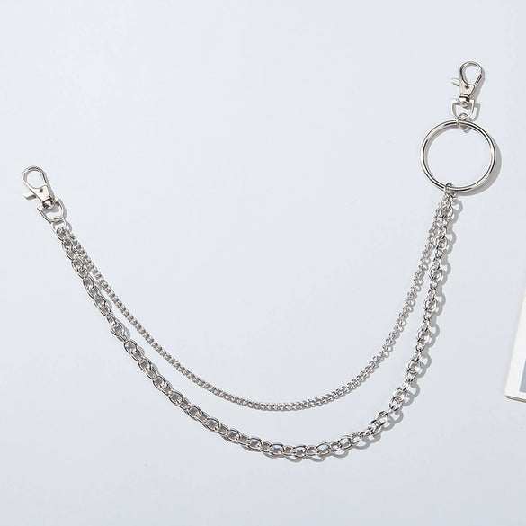 Pants Chain Imitation Leather Doublerow Butterfly Cross Hip Hop Punk Style