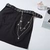 Pants Chain Imitation Leather Doublerow Butterfly Cross Hip Hop Punk Style