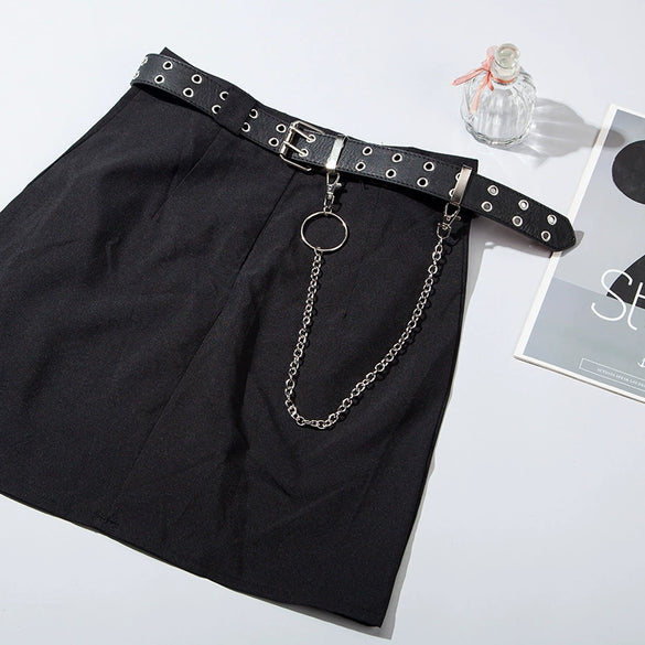 Pants Chain Imitation Leather Doublerow Butterfly Cross Hip Hop Punk Style