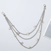 Pants Chain Imitation Leather Doublerow Butterfly Cross Hip Hop Punk Style