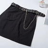 Pants Chain Imitation Leather Doublerow Butterfly Cross Hip Hop Punk Style