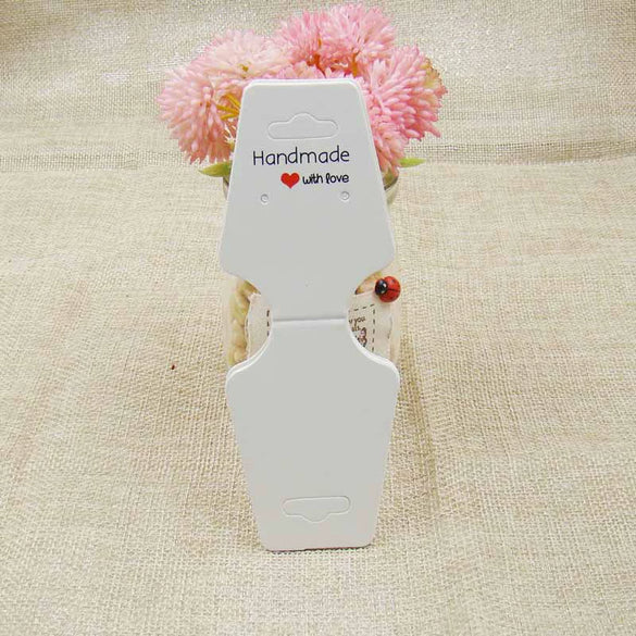 Paper And Cowhide Handmade Earrings Ring Pendant Bracelet And Necklace Packaging Folding Card