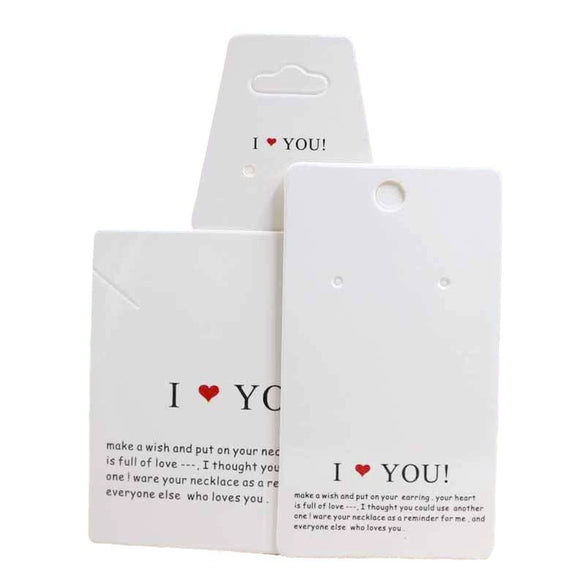 Paper And Cowhide Handmade Earrings Ring Pendant Bracelet And Necklace Packaging Folding Card