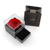 Paper Cardboard Jewelry Packaging Box For Necklace And Ring With Eternal Rose Design And Moissanite Diamond Inspection Certificate Holder