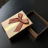 Paper Jewelry Packaging Box With Blue Bow Simple Gift Box For Earrings And Jewelry Storage