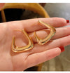 Paris Hollow Letter Semicircle Design Styling C-Shaped Earrings