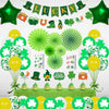 Party Decoration Set With Round Latex And Aluminum Film Balloons Paper Fans And Decorative Cards