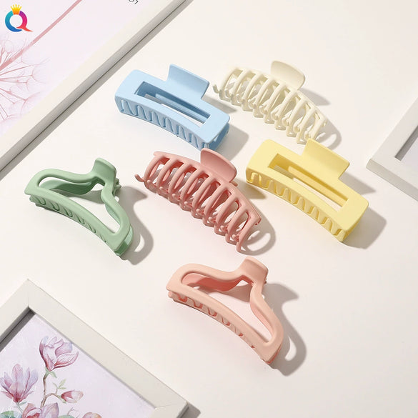 Pastel Macaron Color Handmade Hair Claw Clip For Women Sweet Fairy Style Backofhead Hair Accessory