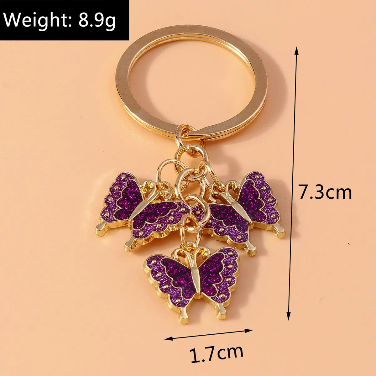 Pastoral Butterfly Alloy Keychain