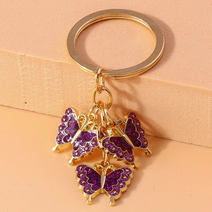 Pastoral Butterfly Alloy Keychain