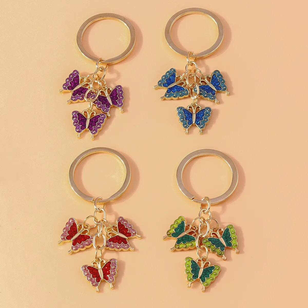 Pastoral Butterfly Alloy Keychain