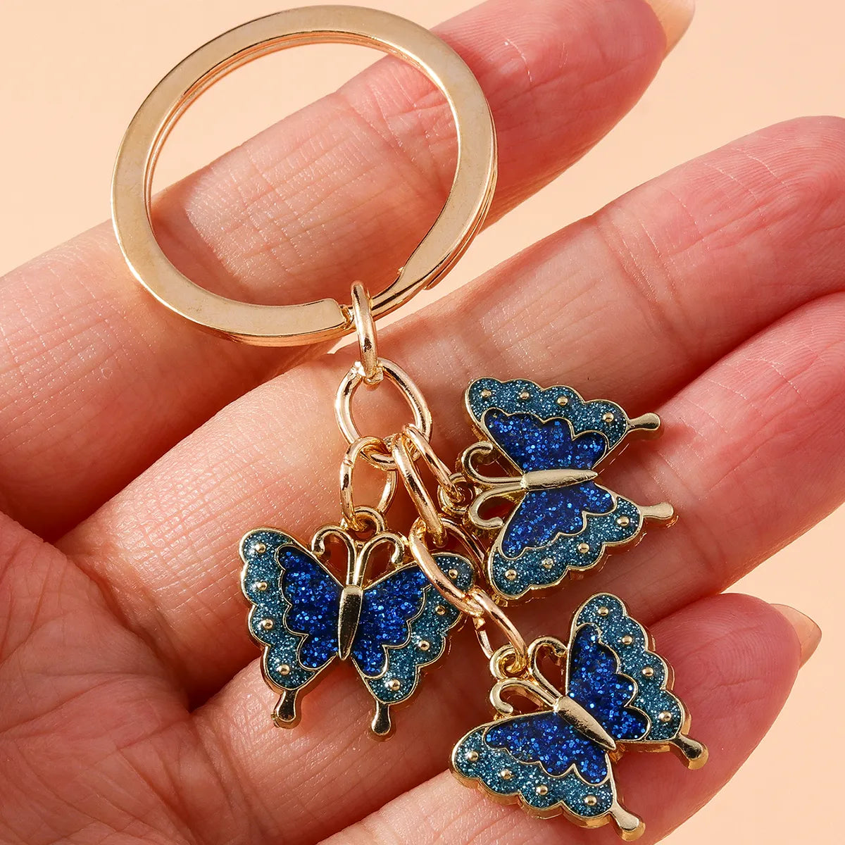 Pastoral Butterfly Alloy Keychain