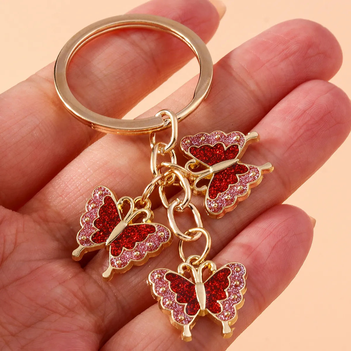 Pastoral Butterfly Alloy Keychain