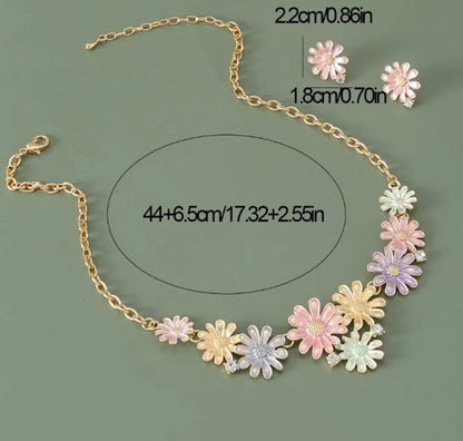 Pastoral Butterfly Daisy Alloy Plating Women'S Jewelry Set