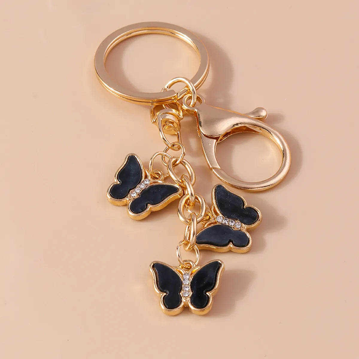 Pastoral Butterfly Zinc Alloy Keychain