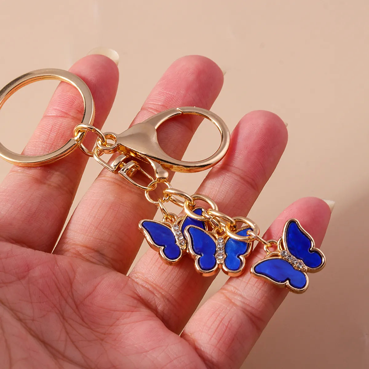 Pastoral Butterfly Zinc Alloy Keychain