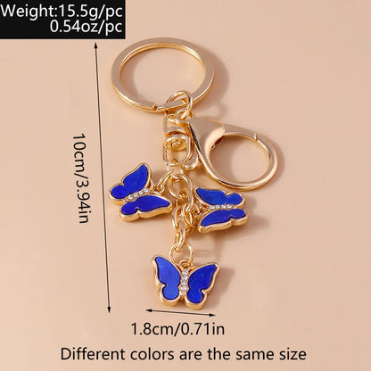 Pastoral Butterfly Zinc Alloy Keychain