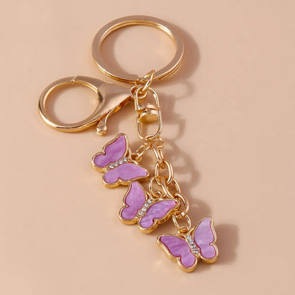 Pastoral Butterfly Zinc Alloy Keychain