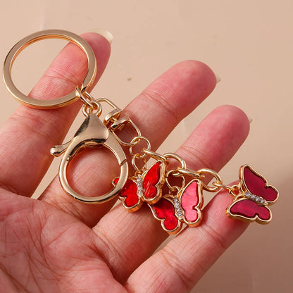 Pastoral Butterfly Zinc Alloy Keychain